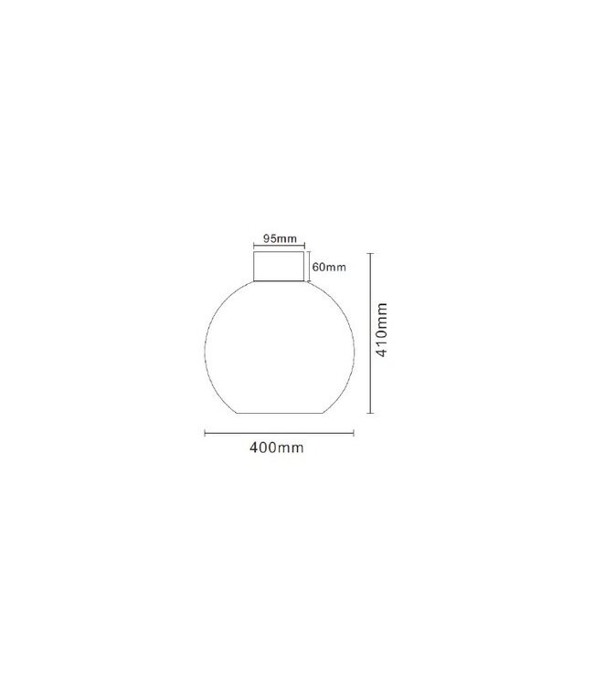 Artdelight Artdelight Glas-Deckenleuchte Marino 40 cm - Rauchgrau