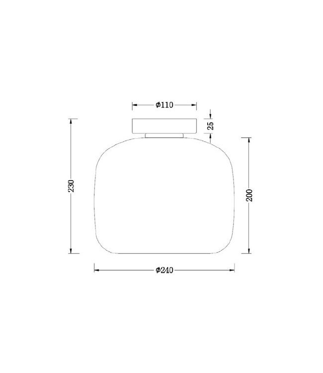 Artdelight Artdelight Glas-Deckenleuchte Preston 24 cm - Bernstein