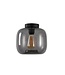 Artdelight Artdelight Glas-Deckenleuchte Preston 24 cm - Rauchgrau