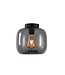 Artdelight Artdelight Glas-Deckenleuchte Preston 24 cm - Rauchgrau