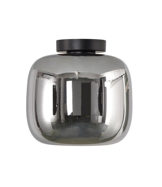 Artdelight Glas-Deckenleuchte Preston 24 cm - Titanglas