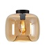Artdelight Artdelight Glas-Deckenleuchte Preston 28 cm - Bernstein