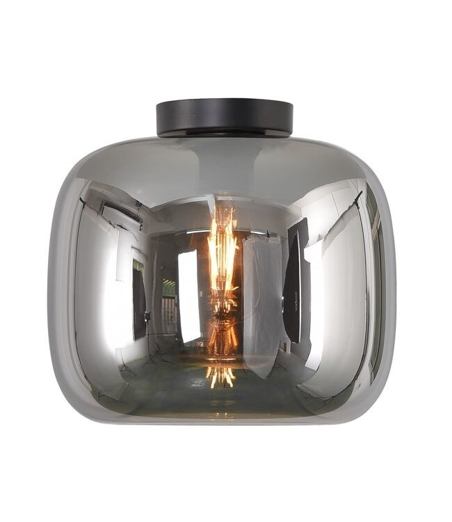 Artdelight Artdelight Glas-Deckenleuchte Preston 28 cm - Titanglas
