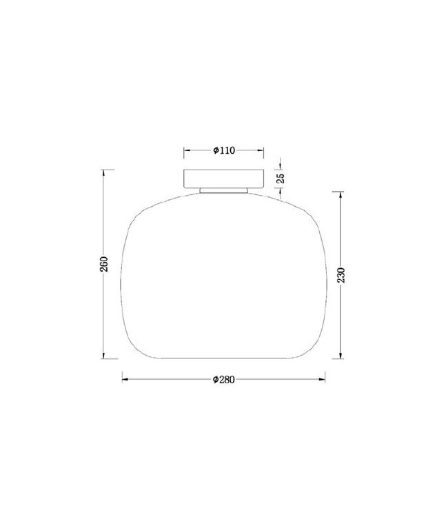 Artdelight Artdelight Glas-Deckenleuchte Preston 28 cm - Titanglas