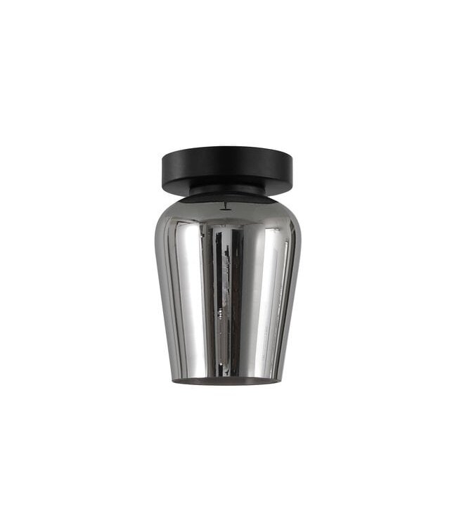 Artdelight Glas-Deckenleuchte Tombo 12,5 cm - Titanglas