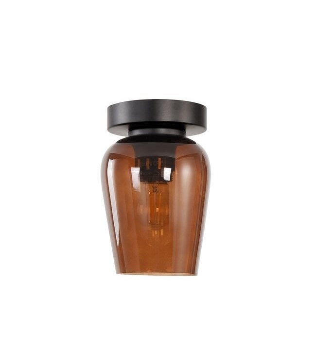 Artdelight Glas-Deckenleuchte Tombo 12,5 cm - Braun