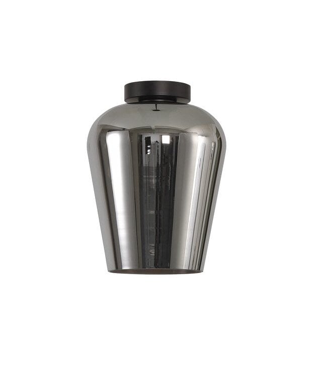 Artdelight Glas-Deckenleuchte Tombo 23 cm - Titanglas