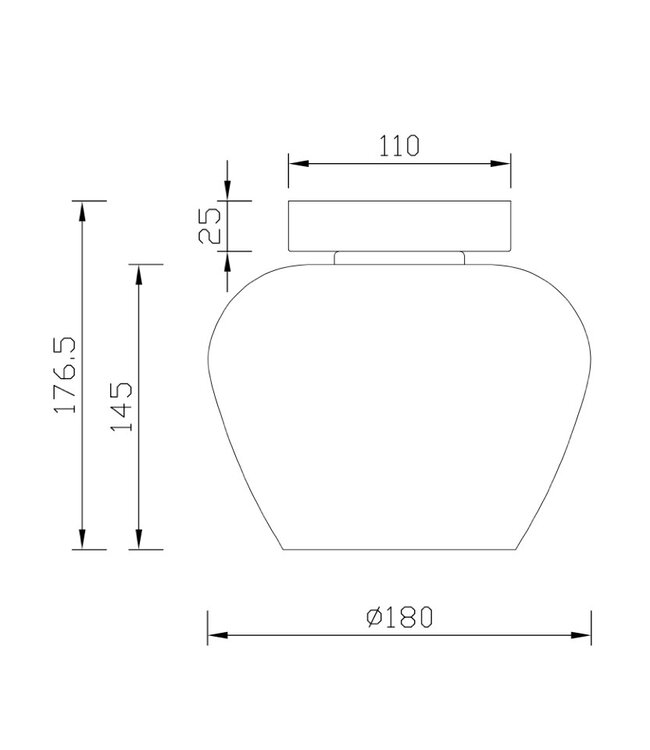 Artdelight Artdelight Elegante Glas-Deckenleuchte Windsor 18,5 cm - Weiß