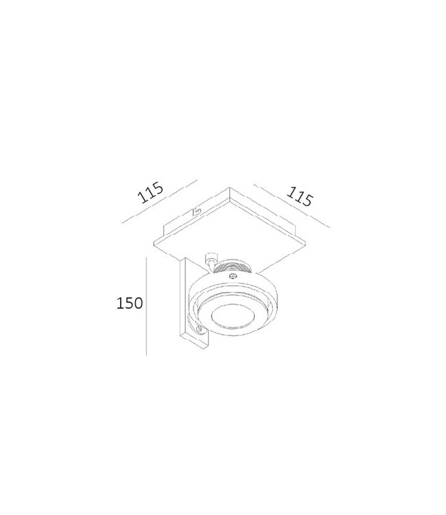 Artdelight Moderner Deckenstrahler Meist 1L - Aluminium