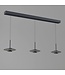Artdelight Design-LED-Pendelleuchte Madison 3L - Schwarz/Rauchglas