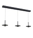 Artdelight Design-LED-Pendelleuchte Madison 3L - Schwarz/Rauchglas