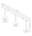 Artdelight Design-LED-Pendelleuchte Madison 3L - Schwarz/Rauchglas