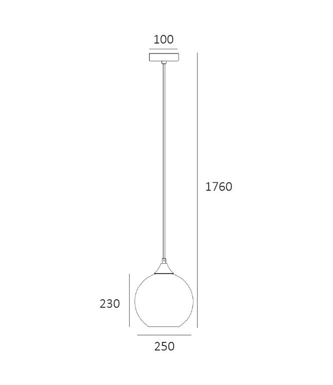 Artdelight Artdelight Glas-Pendelleuchte Marino 25 cm - Bernstein