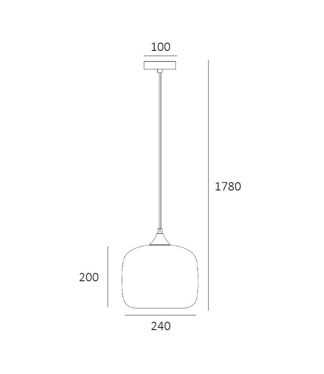 Artdelight Artdelight Glas-Pendelleuchte Preston 24 cm - Bernstein