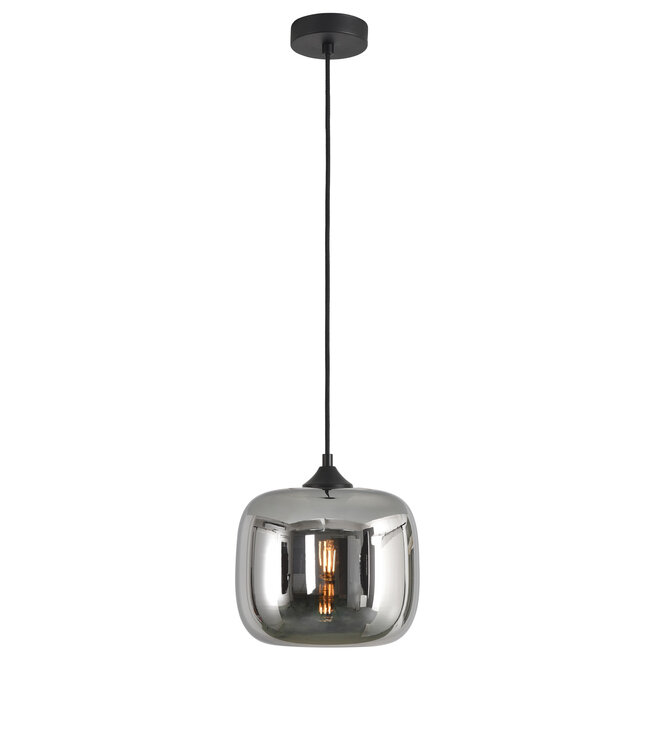 Artdelight Artdelight Glas-Pendelleuchte Preston 24 cm - Titanglas