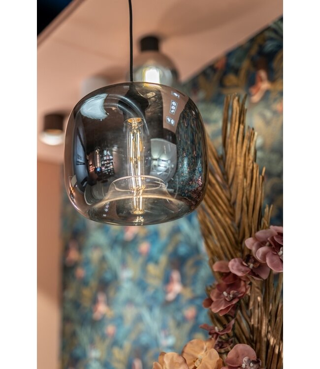 Artdelight Artdelight Glas-Pendelleuchte Preston 28 cm - Titanglas