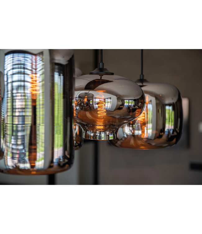Artdelight Glas-Pendelleuchte Toronto - Titanglas