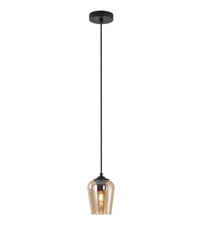 Artdelight Artdelight Glas-Pendelleuchte Tombo 12,5 cm - Bernstein