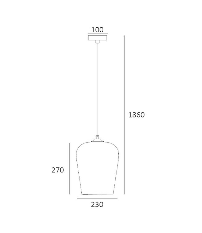 Artdelight Artdelight Glas-Pendelleuchte Tombo 23 cm - Bernstein