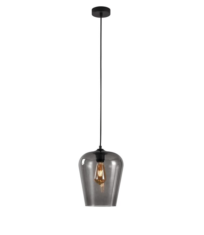 Artdelight Artdelight Glas-Pendelleuchte Tombo 23 cm - Rauchgrau