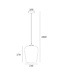 Artdelight Artdelight Glas-Pendelleuchte Tombo 23 cm - Rauchgrau