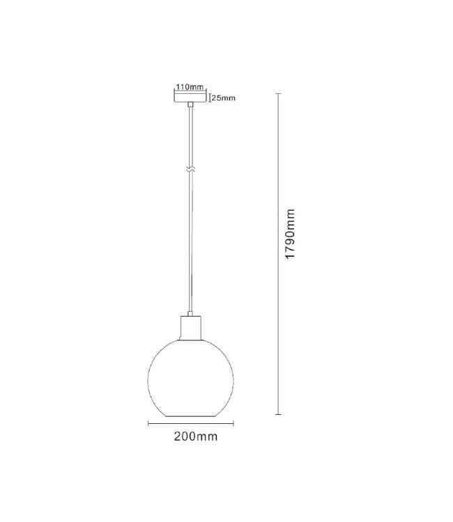 Artdelight Artdelight Glas-Pendelleuchte Rosario 20 cm - Gold/Klarglas