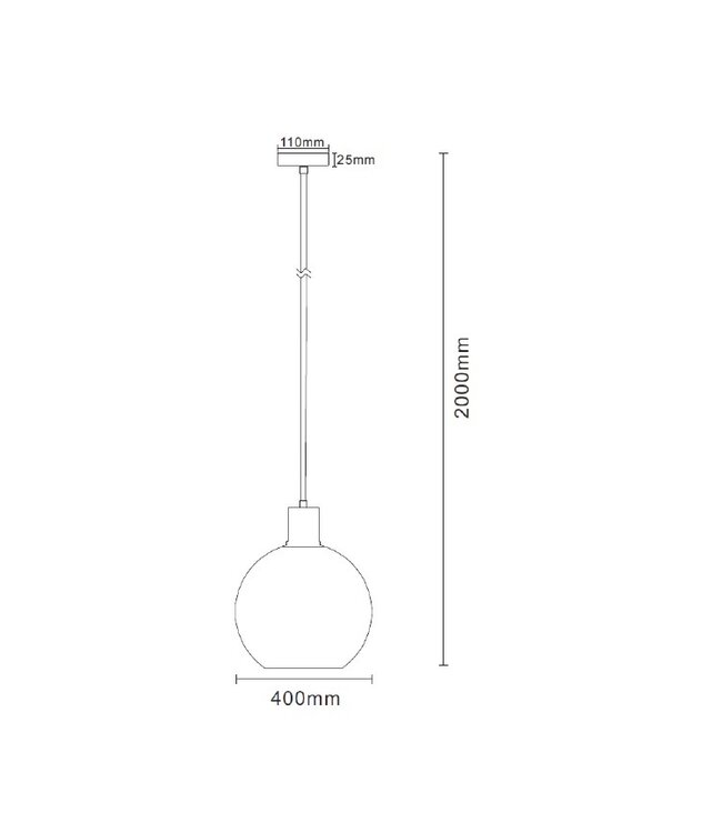 Artdelight Artdelight Glas-Pendelleuchte Rosario 40 cm - Gold/Klarglas