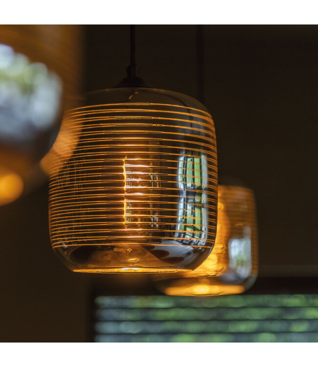 Artdelight Artdelight edle Glas-Pendelleuchte Apollo - Titan/Gold