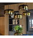 Artdelight Artdelight luxuriöse Glas-Pendelleuchte Casino - Gold/Klarglas
