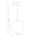 Artdelight Artdelight elegante Glas-Pendelleuchte Windsor 29 cm - Weiß