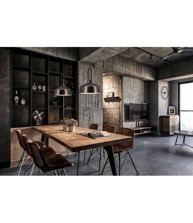 Artdelight Artdelight industrielle Pendelleuchte Mendoza - Bronze/Schwarz