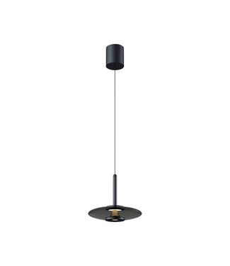 Artdelight Pendelleuchte Madison - Schwarz/Rauchglas