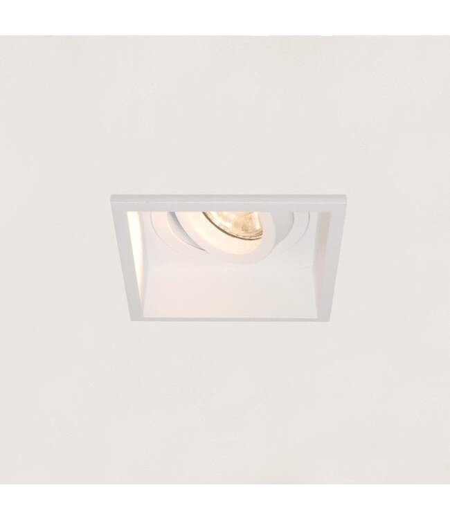 Artdelight quadratischer GU10-Einbaustrahler Rex - Weiß