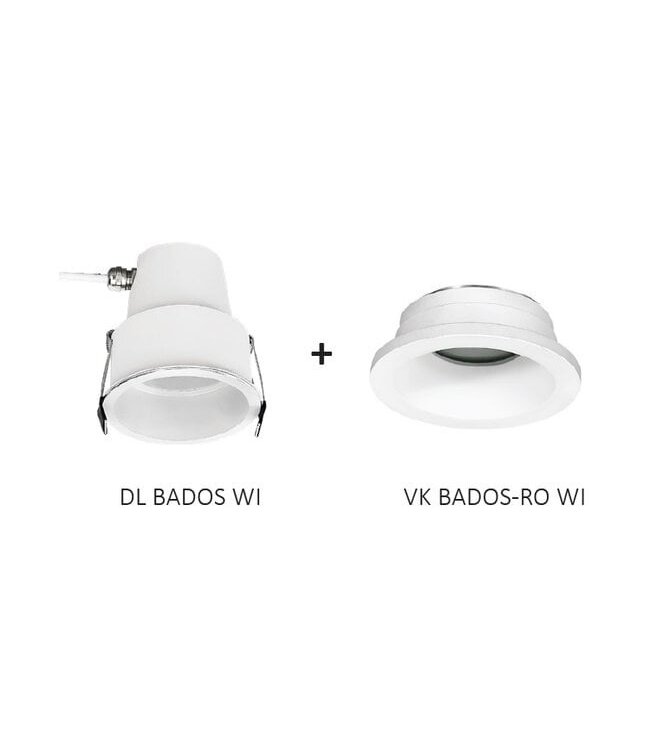 Artdelight IP65 GU10-Einbaustrahler Bados Rund - Weiß