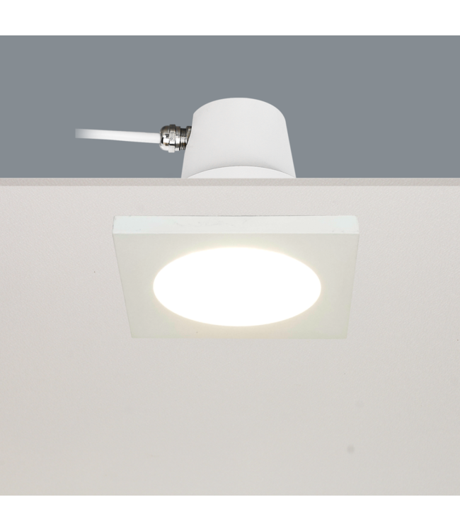 Artdelight quadratischer IP65 GU10-Einbaustrahler Bados - Weiß