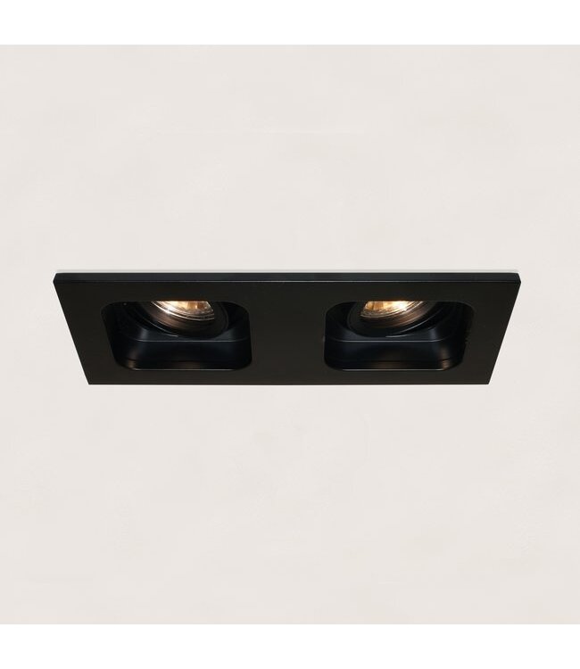 Artdelight 2-flammiger Design-GU10-Einbaustrahler Moggio 2L - Schwarz