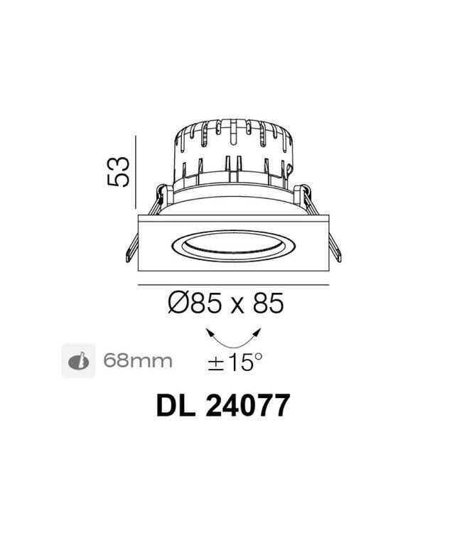Artdelight quadratischer LED-Einbaustrahler Austin - Weiß