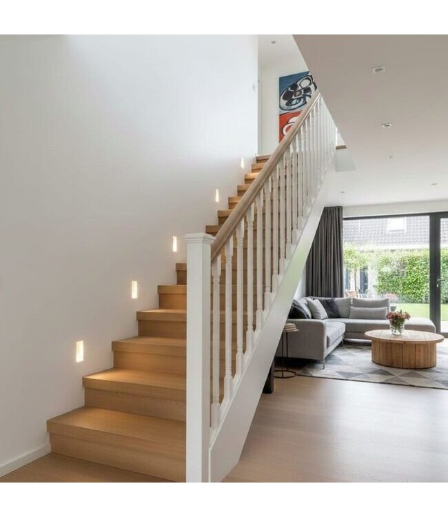Artdelight trimless LED-Einbaustrahler Pirés aus Gips - Weiß