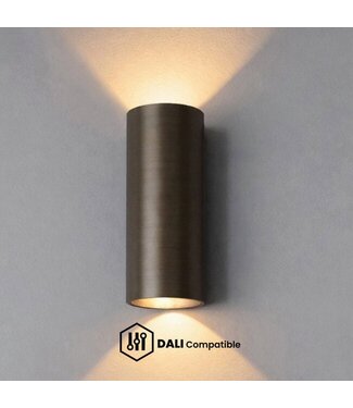 Artdelight DALI-LED-Wandleuchte Brody 2 - Dunkel-Antikbronze - Dim-to-Warm