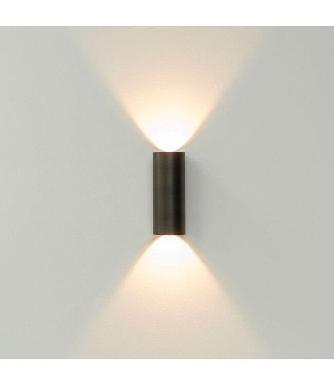 Artdelight Artdelight Runde DALI-LED-Wandleuchte Brody 2 - Dunkel-Antikbronze - Dim-to-Warm