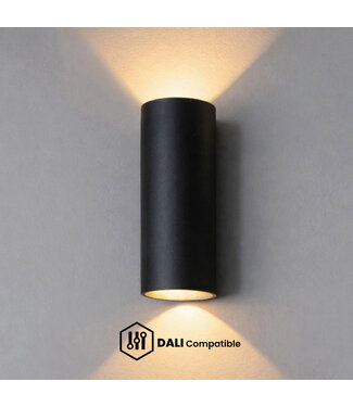 Artdelight DALI-LED-Wandleuchte Brody 2 - Schwarz - Dim-to-Warm