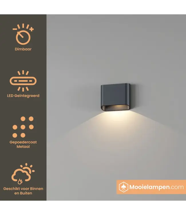 Artdelight Artdelight Kompakte DALI-LED-Wandleuchte Diaz 1L - Schwarz
