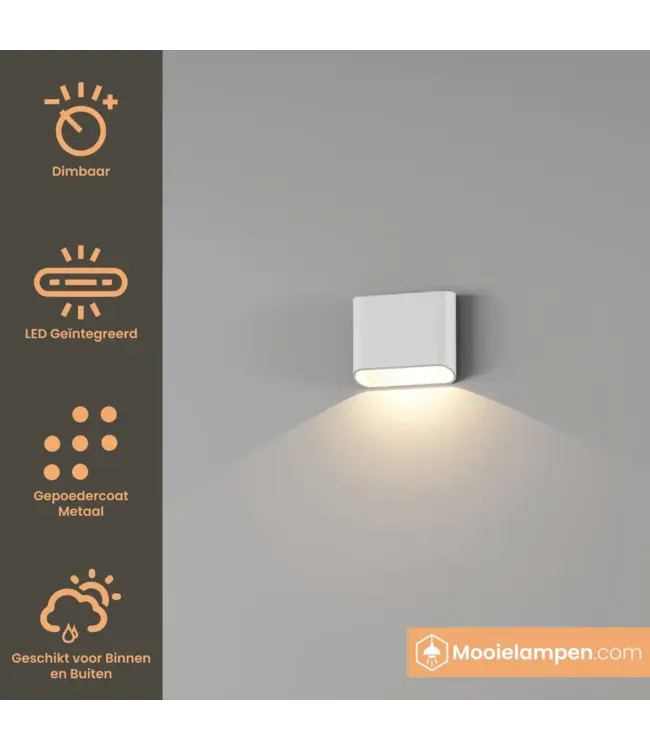 Artdelight Artdelight Kompakte DALI-LED-Wandleuchte Diaz 1L - Weiß