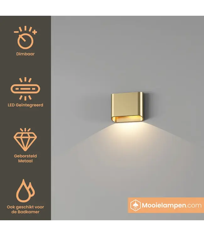 Artdelight Artdelight Kompakte DALI-LED-Wandleuchte Diaz 1L - Gold