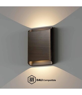 Artdelight DALI-LED-Wandleuchte Diaz L - Dunkel-Antikbronze