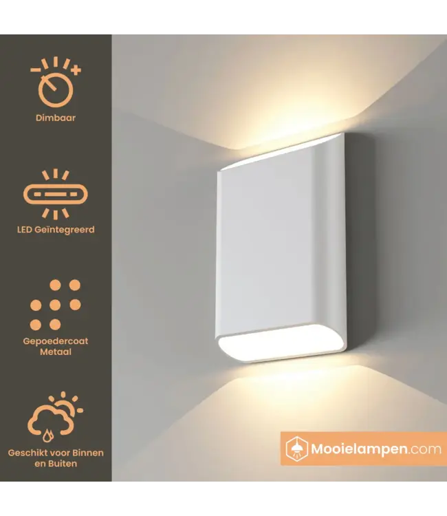 Artdelight Artdelight Moderne DALI-LED-Wandleuchte Diaz L - Weiß