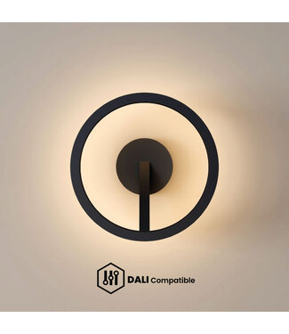 Artdelight DALI-LED-Wandleuchte Oregon - Schwarz