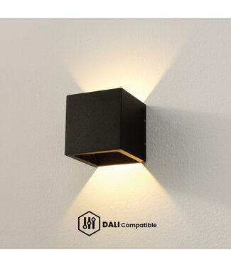 Artdelight DALI-LED-Wandleuchte Cube - Schwarz