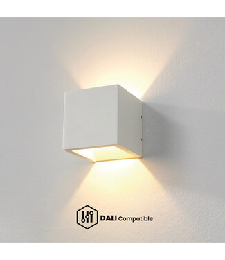 Artdelight DALI-LED-Wandleuchte Cube - Weiß