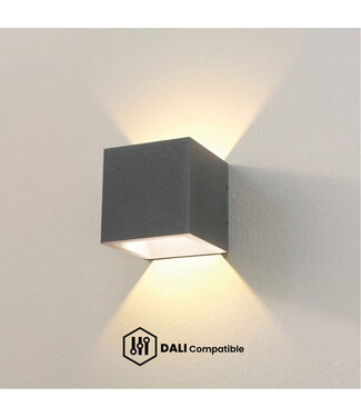 Artdelight DALI-LED-Wandleuchte Cube - Grafit